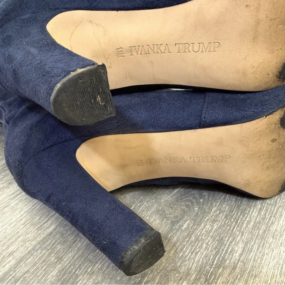 Ivanka Trump Sennet Heeled Boots, dark blue